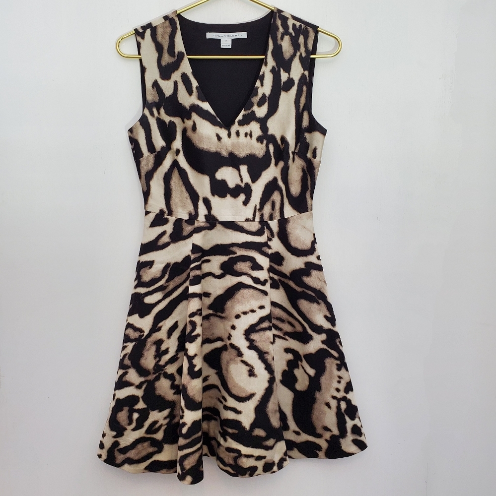 Diane Von Furstenberg Dress Renna Leopard Print Size 2